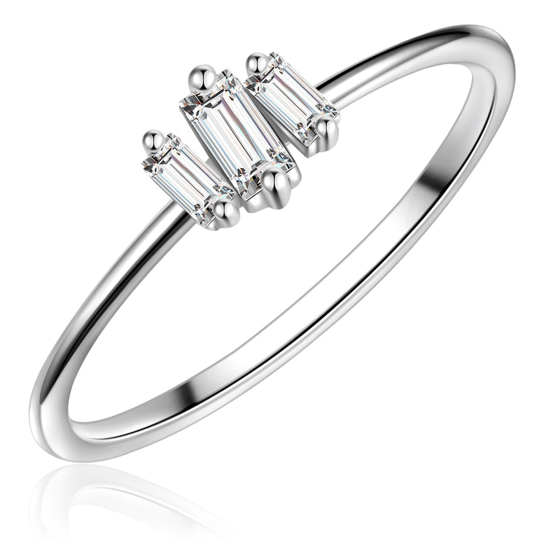 Ring Sterling Silber Zirkonia weiß