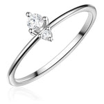 Ring Sterling Silber Zirkonia weiß