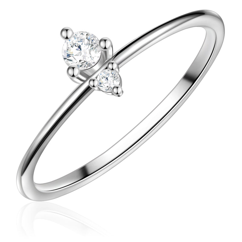 Ring Sterling Silber Zirkonia weiß