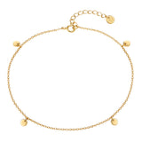 Fusskette Sterling Silber gelbgold