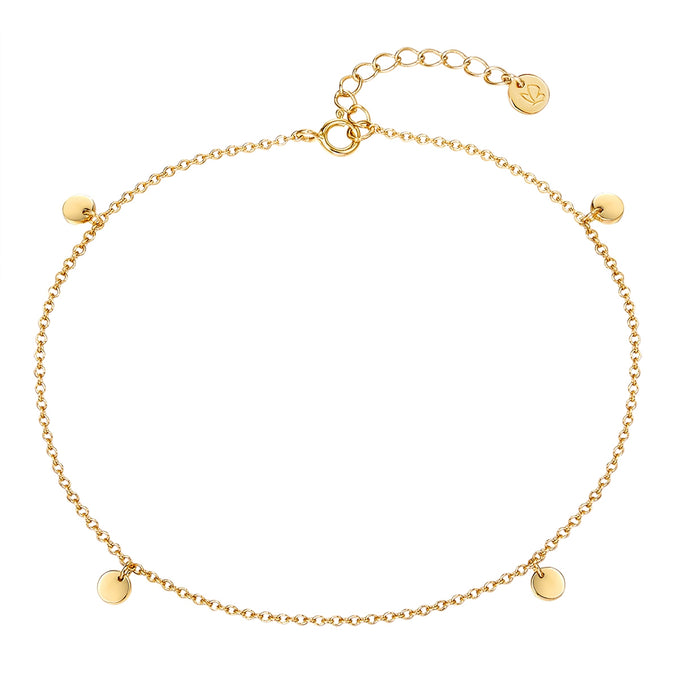 Fusskette Sterling Silber gelbgold