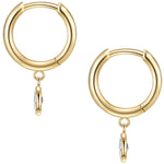 Creolen Sterling Silber gelbgold Zirkonia weiß