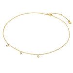 Kette Sterling Silber gelbgold Zirkonia weiß