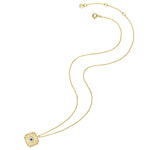 Kette mit Anhänger Sterling Silber gelbgold Zirkonia weiß Spinell (synth.) blau