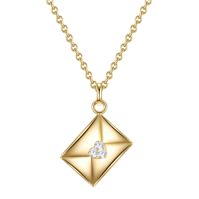 Kette Sterling Silber gelbgold Zirkonia weiß