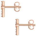 Ohrstecker Sterling Silber roségold Topas weiß