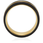 Ring Edelstahl gelbgold Zirkonia weiß