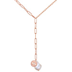 Kette Edelstahl roségold Süßwasser-Zuchtperle weiß Preciosa weiß