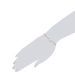 Armband Edelstahl roségold Perlmutt Preciosa weiß