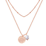 Kette Edelstahl roségold Süßwasser-Zuchtperle weiß