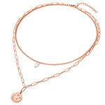 Kette Edelstahl roségold Süßwasser-Zuchtperle weiß Preciosa weiß