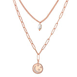Kette Edelstahl roségold Süßwasser-Zuchtperle weiß Preciosa weiß