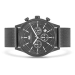 Herren Chronograph grau Edelstahl grau
