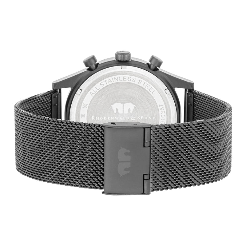 Herren Chronograph grau Edelstahl grau