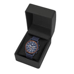 Herren Chronograph blau Edelstahl blau