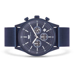 Herren Chronograph blau Edelstahl blau