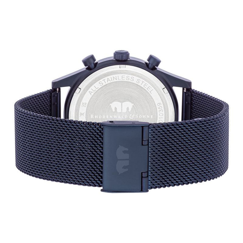 Herren Chronograph blau Edelstahl blau