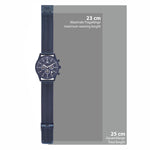 Herren Chronograph blau Edelstahl blau