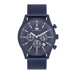 Herren Chronograph blau Edelstahl blau