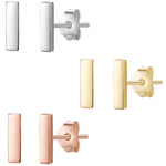 3er Set Ohrstecker Sterling Silber tri-Color