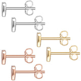 3er Set Ohrstecker Sterling Silber tri-Color