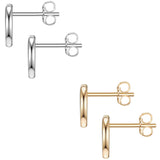 2er Set Ohrstecker Sterling Silber bi-Color