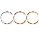 3er Set Ohrklemmen Sterling Silber tri-Color