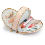 Schmuck-Reisetäschchen Kunstleder pink-orange 160x110x45 mm
