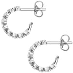 Creolen Sterling Silber Zirkonia weiß