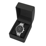Herren Chronograph silber Edelstahl silber