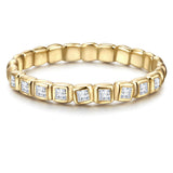 Ring Sterling Silber gelbgold Zirkonia weiß
