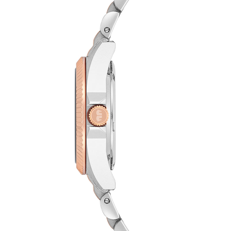 Damen Quarzuhr silber/roségold Edelstahl silber/roségold