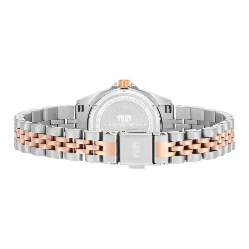 Damen Quarzuhr silber/roségold Edelstahl silber/roségold