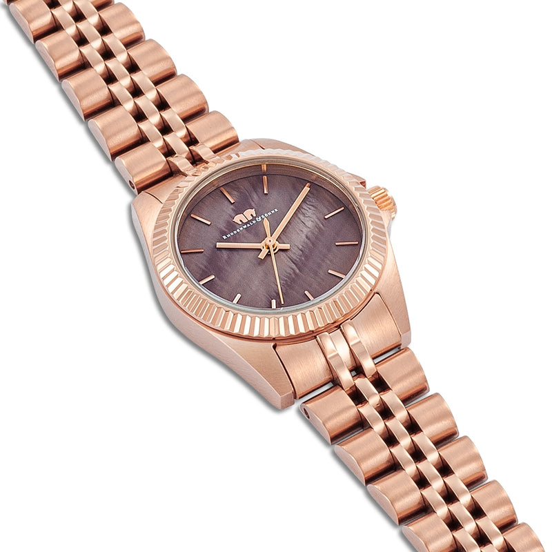Damen Quarzuhr roségold Edelstahl roségold