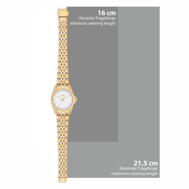 Damen Quarzuhr gelbgold Edelstahl gelbgold