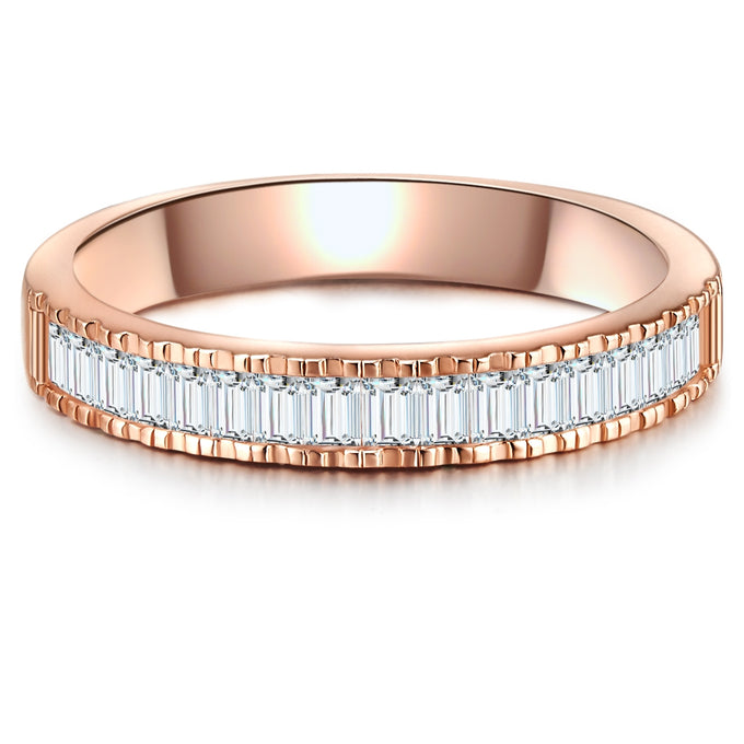 Ring Sterling Silber roségold Zirkonia weiß