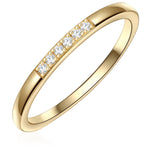 Ring Sterling Silber gelbgold Zirkonia weiß