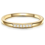 Ring Sterling Silber gelbgold Zirkonia weiß