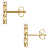 Ohrstecker Sterling Silber gelbgold Zirkonia weiß