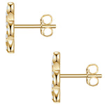 Ohrstecker Sterling Silber gelbgold Zirkonia weiß