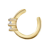 Ohrklemme Sterling Silber gelbgold Zirkonia weiß
