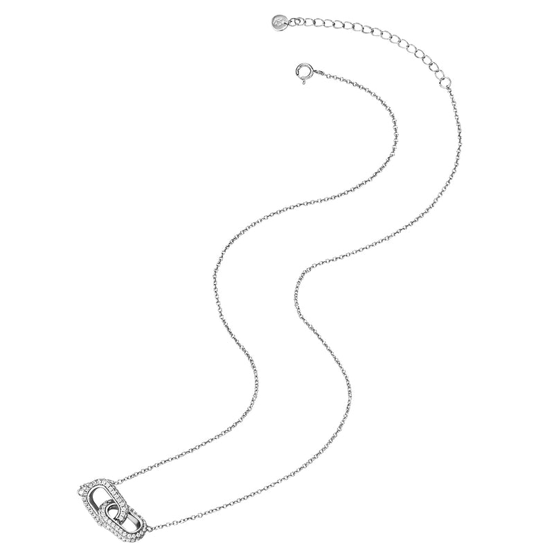 Kette mit Anhänger Sterling Silber Zirkonia weiß