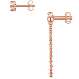 Ohrstecker Sterling Silber roségold Opal (synth.) weiß