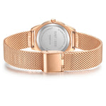 Damen Quarzuhr roségold Edelstahl roségold