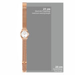 Damen Quarzuhr roségold Edelstahl roségold
