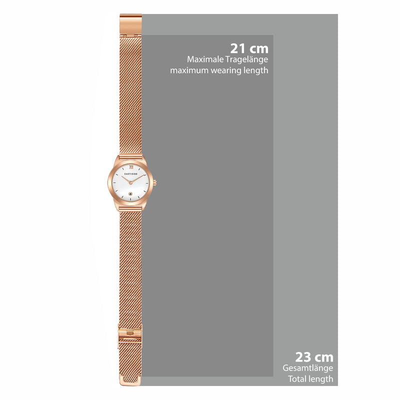Damen Quarzuhr roségold Edelstahl roségold