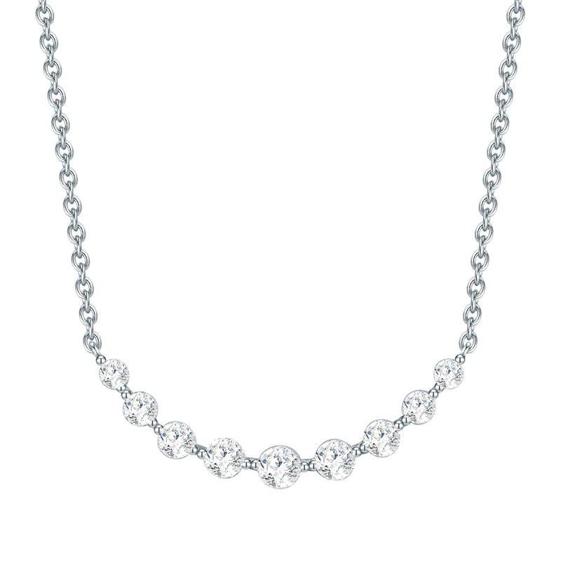 Kette Sterling Silber Zirkonia weiß
