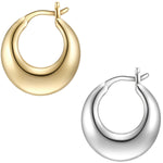 Creolen Sterling Silber bi-Color