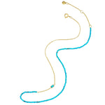 Kette Sterling Silber gelbgold Türkis (rek.)