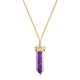 Kette Sterling Silber gelbgold Amethyst